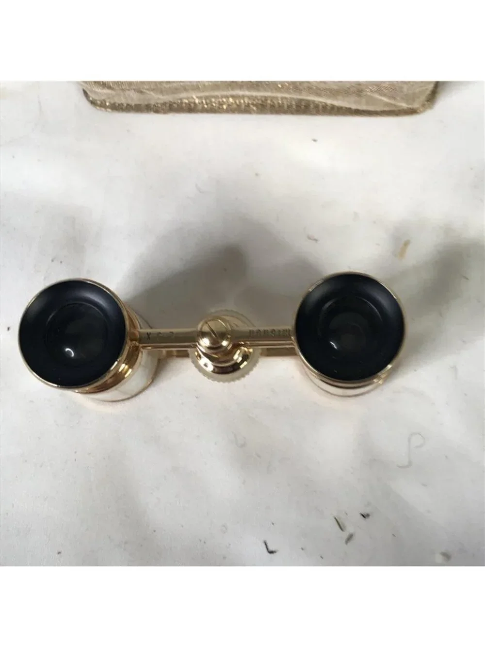 Vintage Gold Mother Of Pearl Opera Glasses 2.5x Binoculars Japan Mignon 1950s